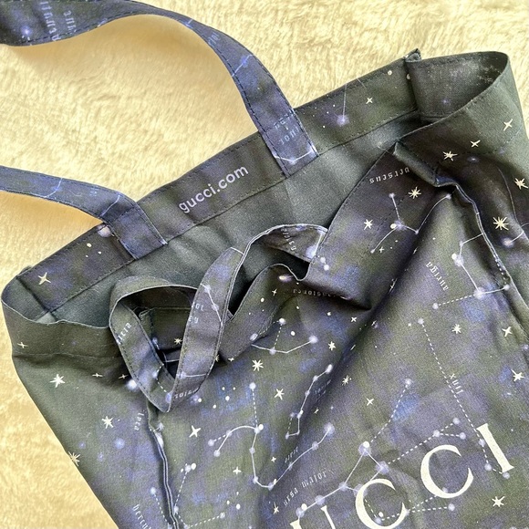 GUCCI galaxy space cloth shopping tote bag with sturdy organizer insert - Picture 7 of 10